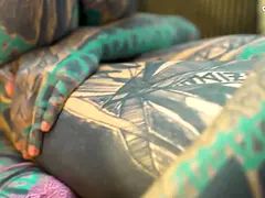 Dreadlocked Inked Girl Anal Cowgirl