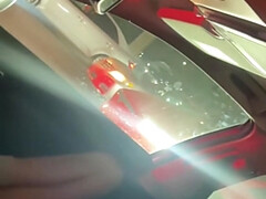 Fingering A Hot Babe In The Car While She Clings Tight, Moans & Squirts Everywhere Drench