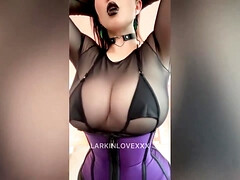 素人, デカパイ, 茶髪の, 女, ゴス, 母, 一人, タトゥー