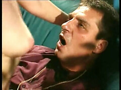 Regina Sipos Gives Sincere Blowjob and Takes Big Cock Cumshot - HD Vintage Porn for Women