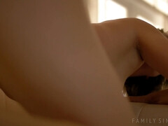 お尻, ブロンド, フェラチオ, 浮気者, 家族, なめる, オマンコ, オッパイの