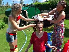 classy babes get soapy