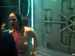 黒人, クラブ, ダンス, 異人種間, なめる, オージー, スインガー, 濡れ