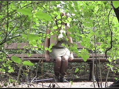 Grote mammen, Rondborstig, Flashing, Moeder, Natuurlijke tieten, Buiten, Openbaar, Tieten likken