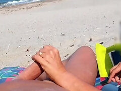 Leie, Arsch, Strand, Frau, Französisch, Reif, Solo, Spanner