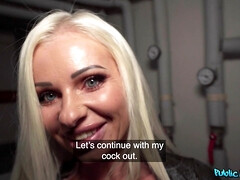 Leie, Grosser schwanz, Blondine, Blasen, Vollbusig, Tschechisch, Im freien, Pov