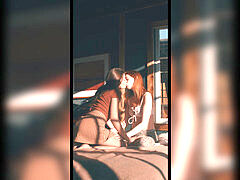 茶髪の, レズビアン, 小柄, 赤毛, ティーン