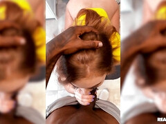 Gros seins, Noire, Sucer une bite, En levrette, Chatte, Rousse roux, Maigrichonne, Nénés