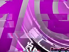 素人, 美女, 茶髪の, オナニー, 一人, ティーン, オッパイの, おもちゃ