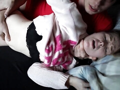 素人, ブロンド, 中出し, 女, オーガズム, 妊娠, ラフ, 叫ぶ