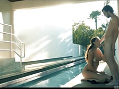 Grote kont, Grote lul, Pijpbeurt, Hondjeshouding, Natuurlijke tieten, Buiten, Tiener, Tieten likken