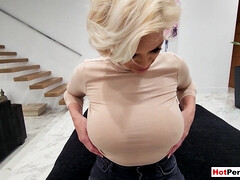 デカチン, デカパイ, ブロンド, フェラチオ, 巨乳な, 家族, 母, 義母