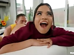 美女, 茶髪の, 娘, 顔射, Hd, 母, ティーン, オッパイの