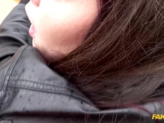 デカチン, フェラチオ, 車, カワイイ, アウトドア, オマンコ, 赤毛, ティーン