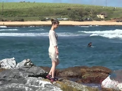 Amateur, Cul, Plage, Pieds, Pov, Public, Chatte, Jouets