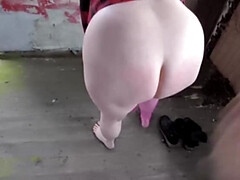 Dominación, Alemán, Al aire libre, Público, Castigada, Bofetada, Nalgadas, Tetas