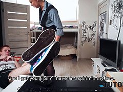 Sucer une bite, Femme couguar, Talons, Mature, Chatte, Réalité, Russe, Jarretelles