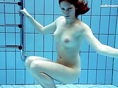 Poolside smut with harmonious Lera from Underwater Show