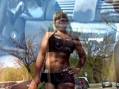 Blondine, Vollbusig, Spermaladung, Deutsch, Hardcore, Öffentlich, Realität, Jungendliche (18+)