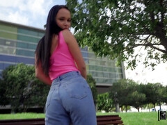 美女, フェラチオ, 大学生, お金, 裸, アウトドア, 馬乗り, ティーン