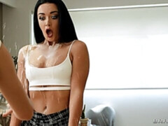 Grosser arsch, Grosser schwanz, Blasen, Frau frau mann, Lecken, Milf, Muschi, Titten