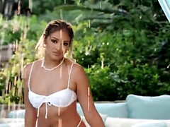 お尻, ブロンド, ズームショット, 指いじり, 乳首, オーガズム, プール, オマンコ