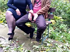Amateur, Gorda, Tetas grandes, Pajear, Maduro, Al aire libre, Público, Tetas
