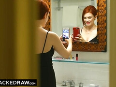 Grote lul, Man, Likken, Ondergoed, Kut duiken, Roodharige vrouw, Rijden, Kousen