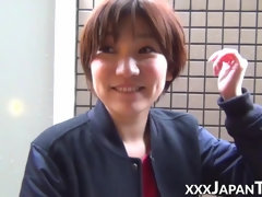 Leie, Asiatisch, Nahaufnahme, Brille, Japanische massage, Höschen, Öffentlich, Realität