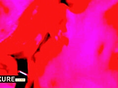 デカパイ, ブロンド, クラブ, バック, 女, 手コキする, オナニー, ストッキング