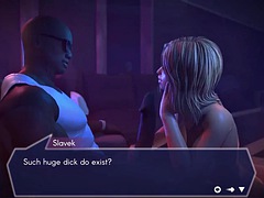 En tercera dimension, Chica, Verga grande, Negro, Mamada, Ébano, Interracial, Trio