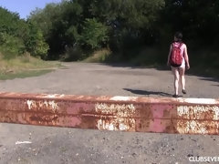 Gros seins, Club, Européenne, De plein air, Public, Rasée, Solo, Adolescente