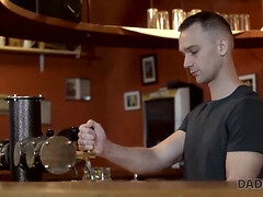 Horny old man can't resist a petite teen's body - DADDY4K