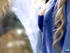 69, ベッドルーム, ブロンド, 顔射, なめる, オナニー, オマンコ, ガリガリ