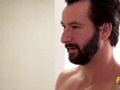 茶髪の, イく瞬間, ハードコア, ホテル, ラティーナ, シャワー, 三人, オッパイの