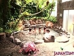 アジア人, フェラチオ, グループ, 毛深い, Hd, 日本人, アウトドア