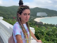 Public Sex on Ferris Wheel - Russian Girl Katty West Gives Hot POV Blowjob & Swallows Cum