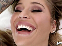 Spicy inked blonde Kleio Valentein gets a gorgeous cunnilingus