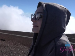 Aften eats your cum off her feet!