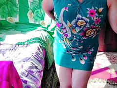 Green Sexy Mini House Dress Shemale Big Butt Sissy Trap Big Ass Tranny Booty Crossdresser Lady Boy Femboy Cute MTF