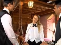 アナル, デカパイ, ブロンド, フェラチオ, ダブル開発, フォアサム, オナニー, 小柄