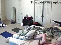 ベッドルーム, はじめて, Hd, 自家製, 一人, ティーン, オッパイの, 妻