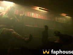 美女, デカパイ, フェラチオ, 茶髪の, フェムドム, ハードコア, ストッキング, おもちゃ