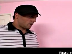 Chica, Verga grande, Pajear, Sexo duro, Realidad, Montar, Afeitado, Tetas