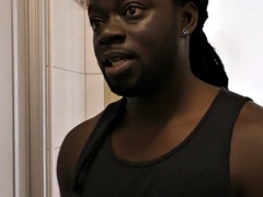 デカチン, 黒人, ブロンド, 黒人, ドイツ人, 淫乱熟女, シャワー