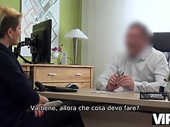 18, 面接, フェラチオ, カップル, チェコ, お金, 息子, ティーン