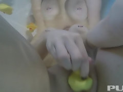素人, デカパイ, ブロンド, ハードコア, オナニー, ピアス, いじめ, 濡れ