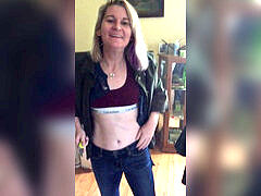 wifey rips clothes off then gives blow-job with facial