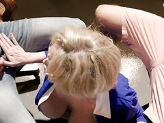 In den arsch, Grosse titten, Blondine, Blasen, Doppelpenetration, Hd, Reif, Titten