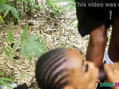 Eating my step brother sweet pussy in the bush